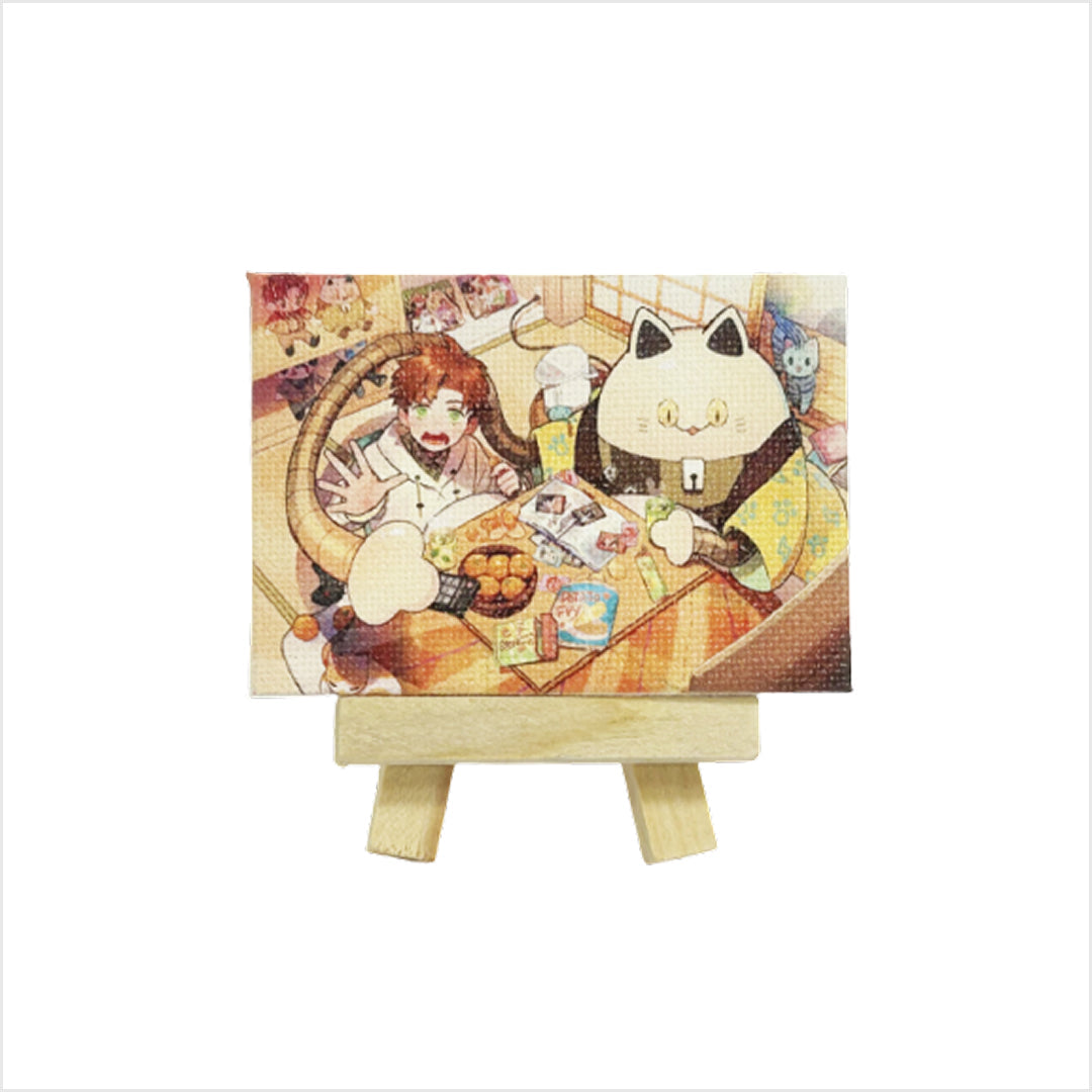 ペア絵ミニキャンバス【えるニャン】
