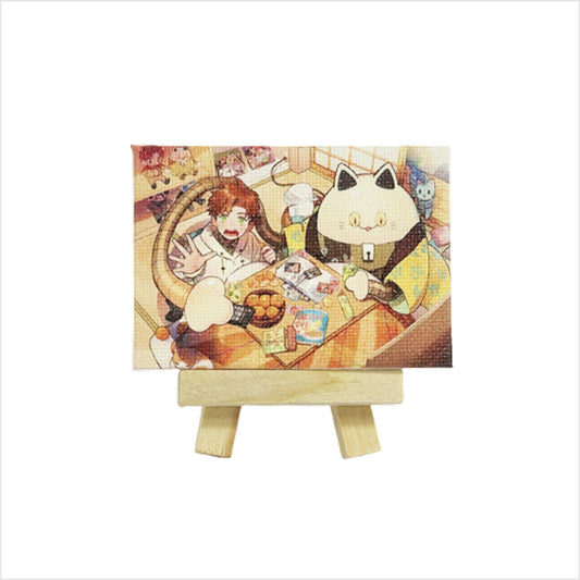ペア絵ミニキャンバス【えるニャン】
